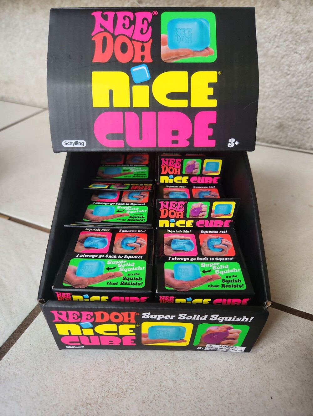 NEE DOH Nice Cube Blue Toy Squish